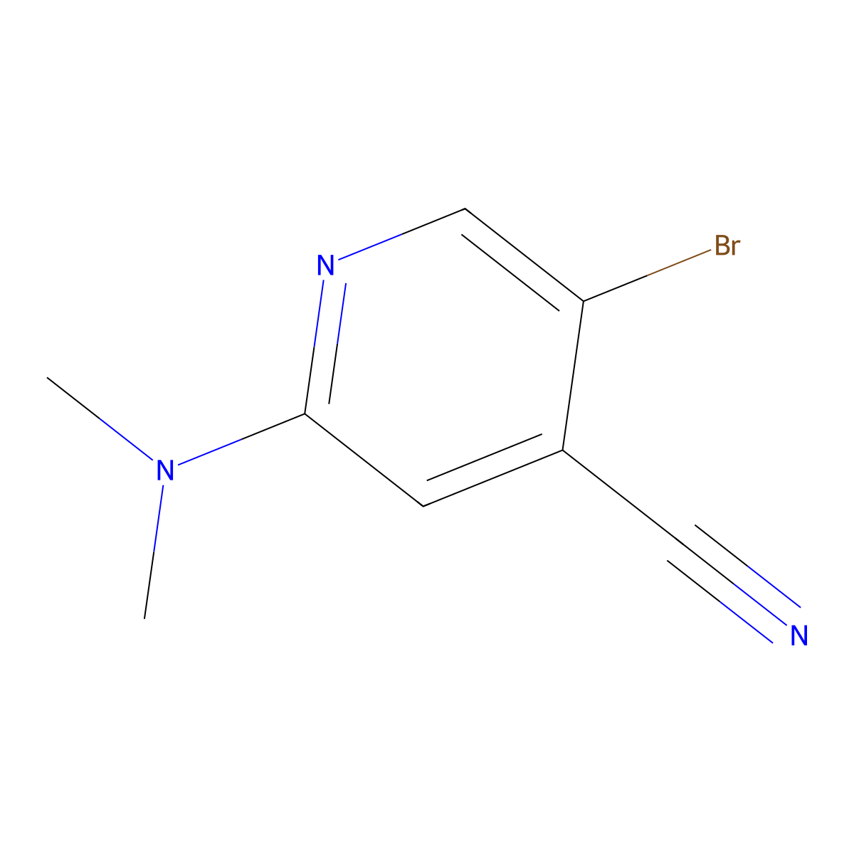 5-Bromo-2-(dimethylamino)isonicotinonitrile molecular structure, CAS 1356109-66-4