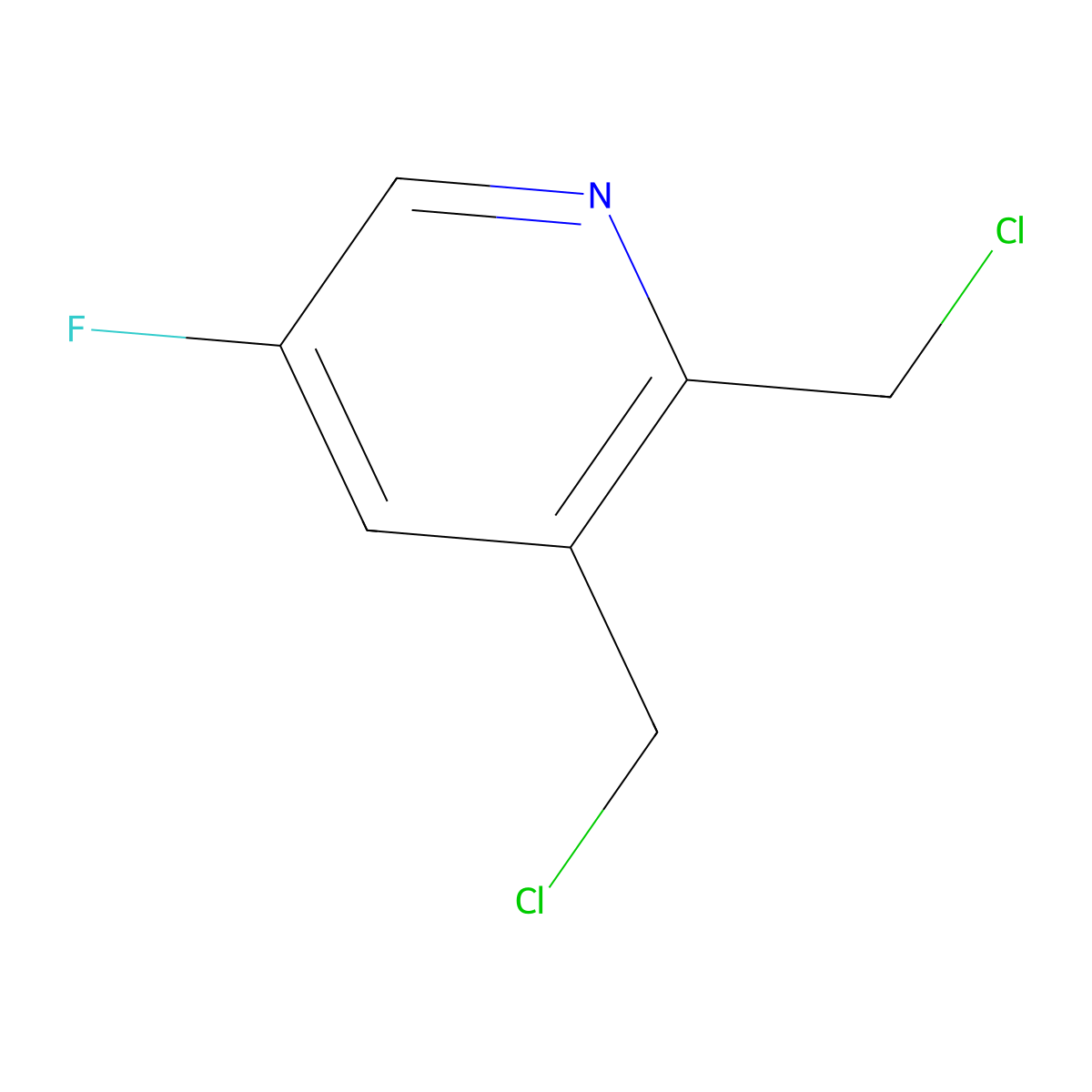 2,3-Bis(chloromethyl)-5-fluoropyridine molecular structure, CAS 1356109-93-7