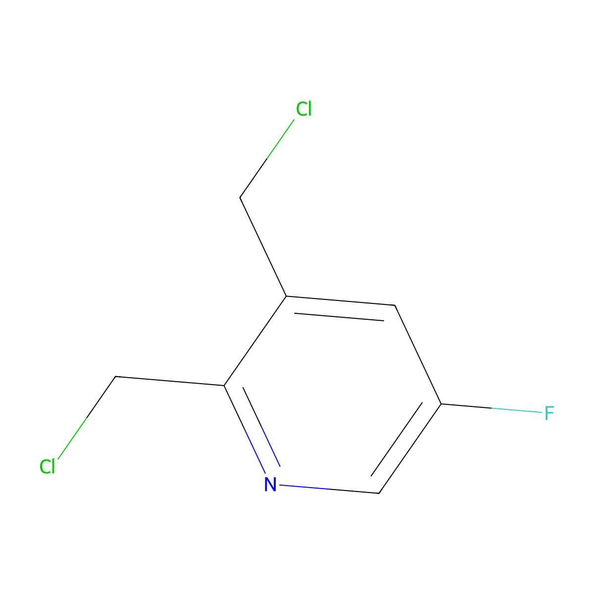 2,3-Bis(chloromethyl)-5-fluoropyridine molecular structure, CAS 1356109-93-7