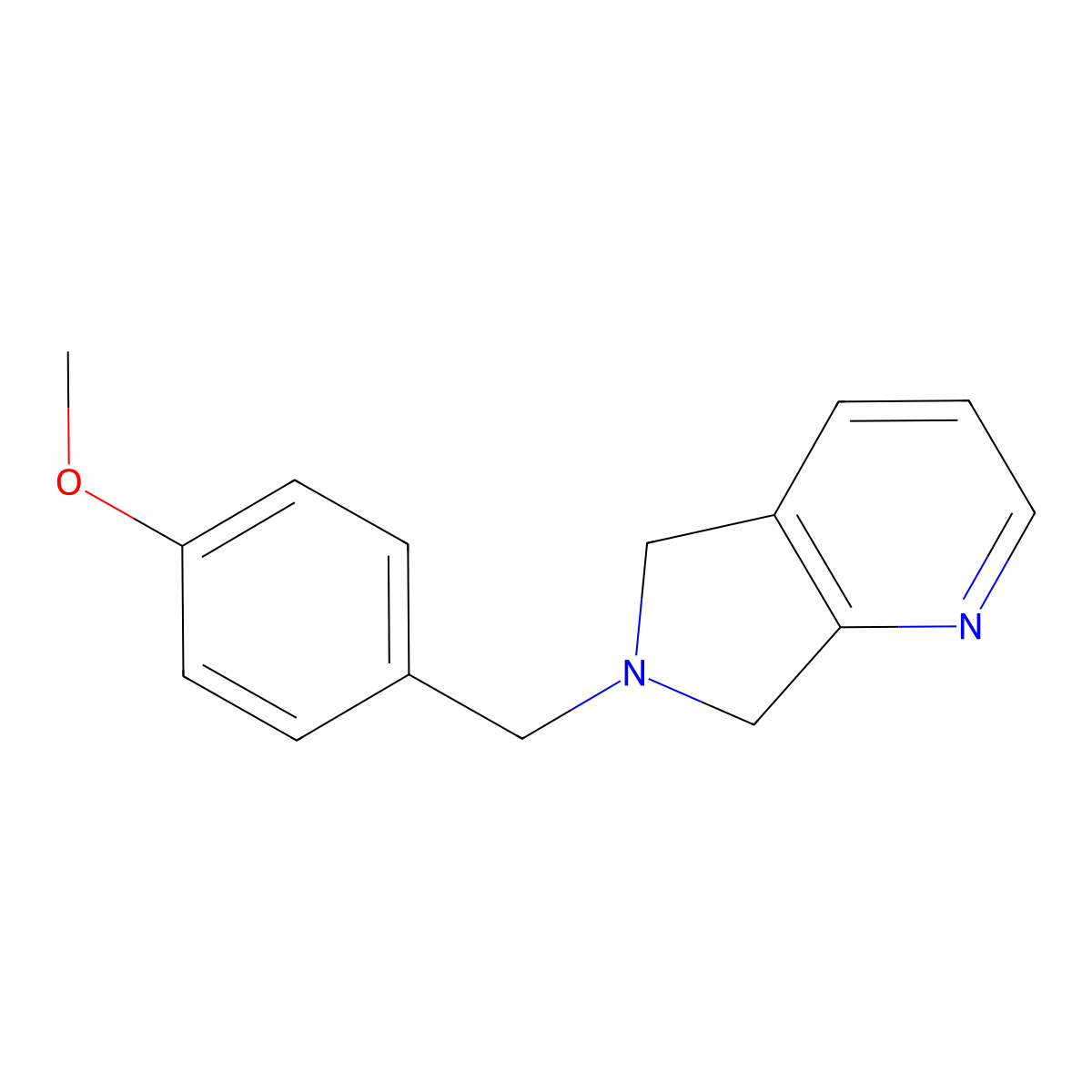 6-(4-methoxybenzyl)-6,7-dihydro-5H-pyrrolo[3,4-b]pyridine molecular structure, CAS 1356109-96-0