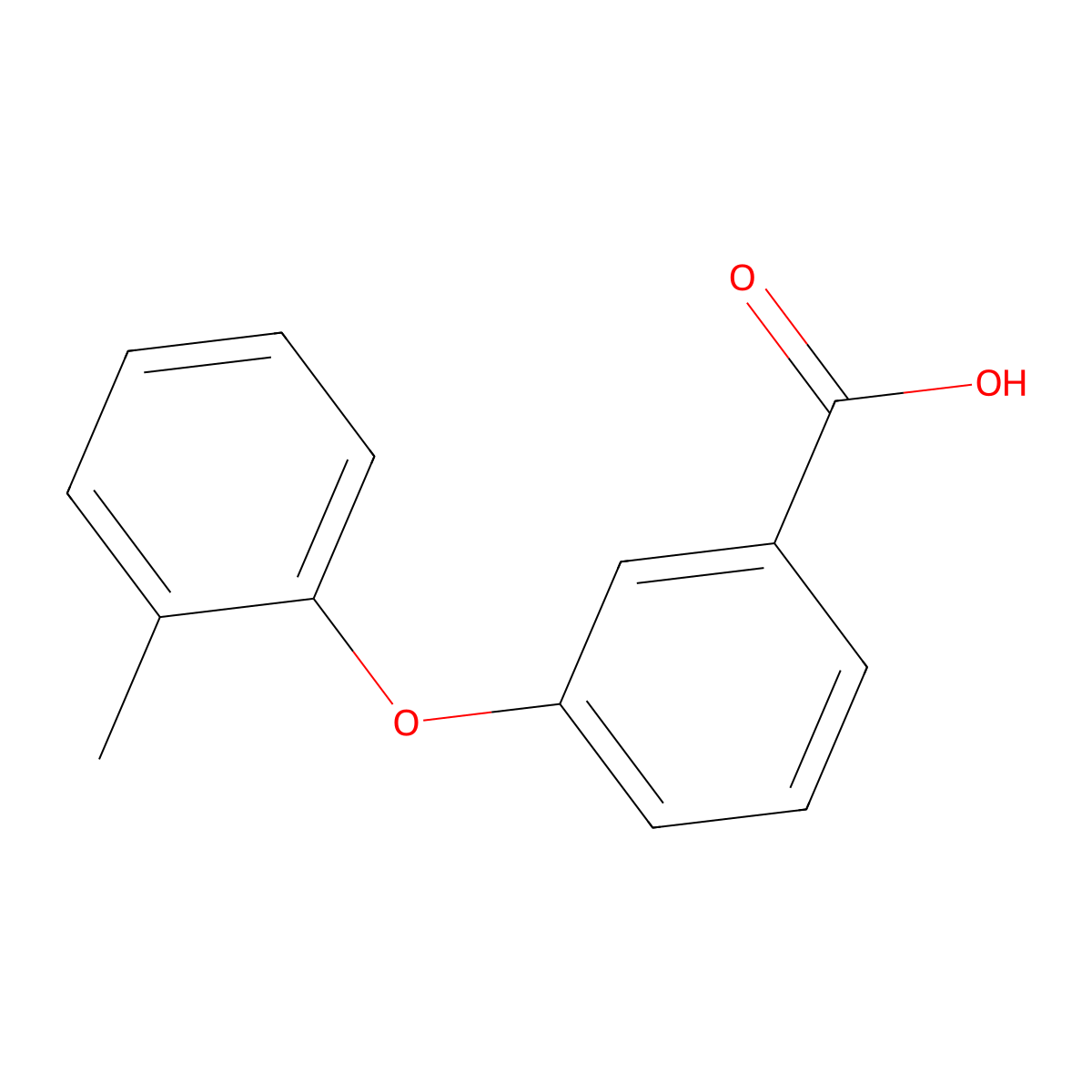 3-(2-Methylphenoxy)benzoic acid molecular structure, CAS 135611-26-6