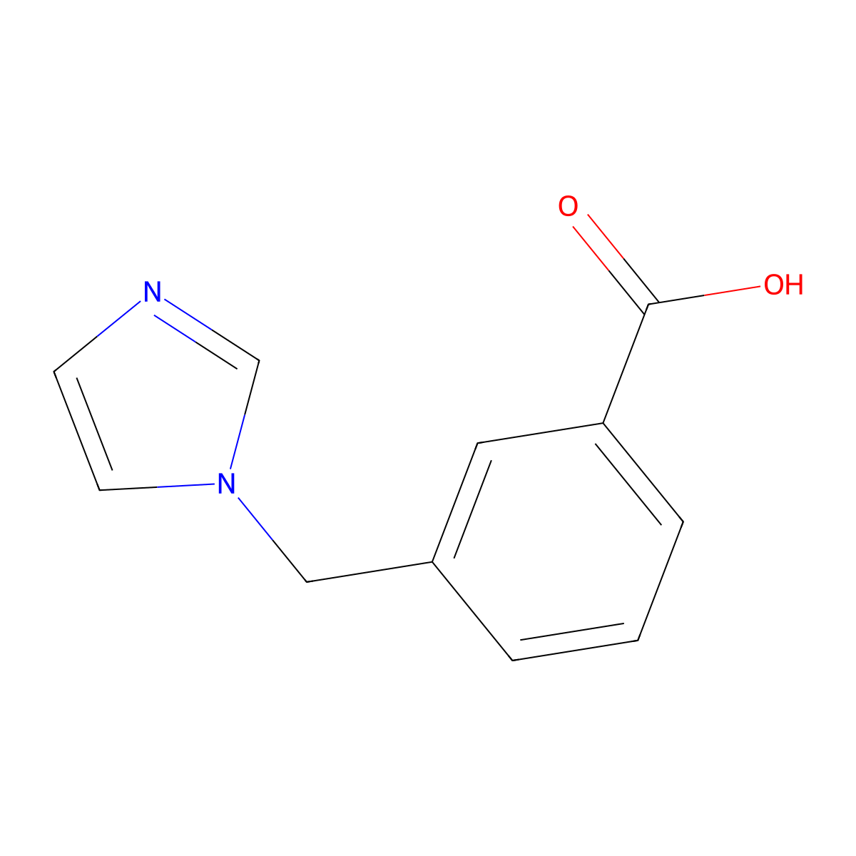 3-Imidazol-1-ylmethyl-benzoic acid molecular structure, CAS 135611-31-3