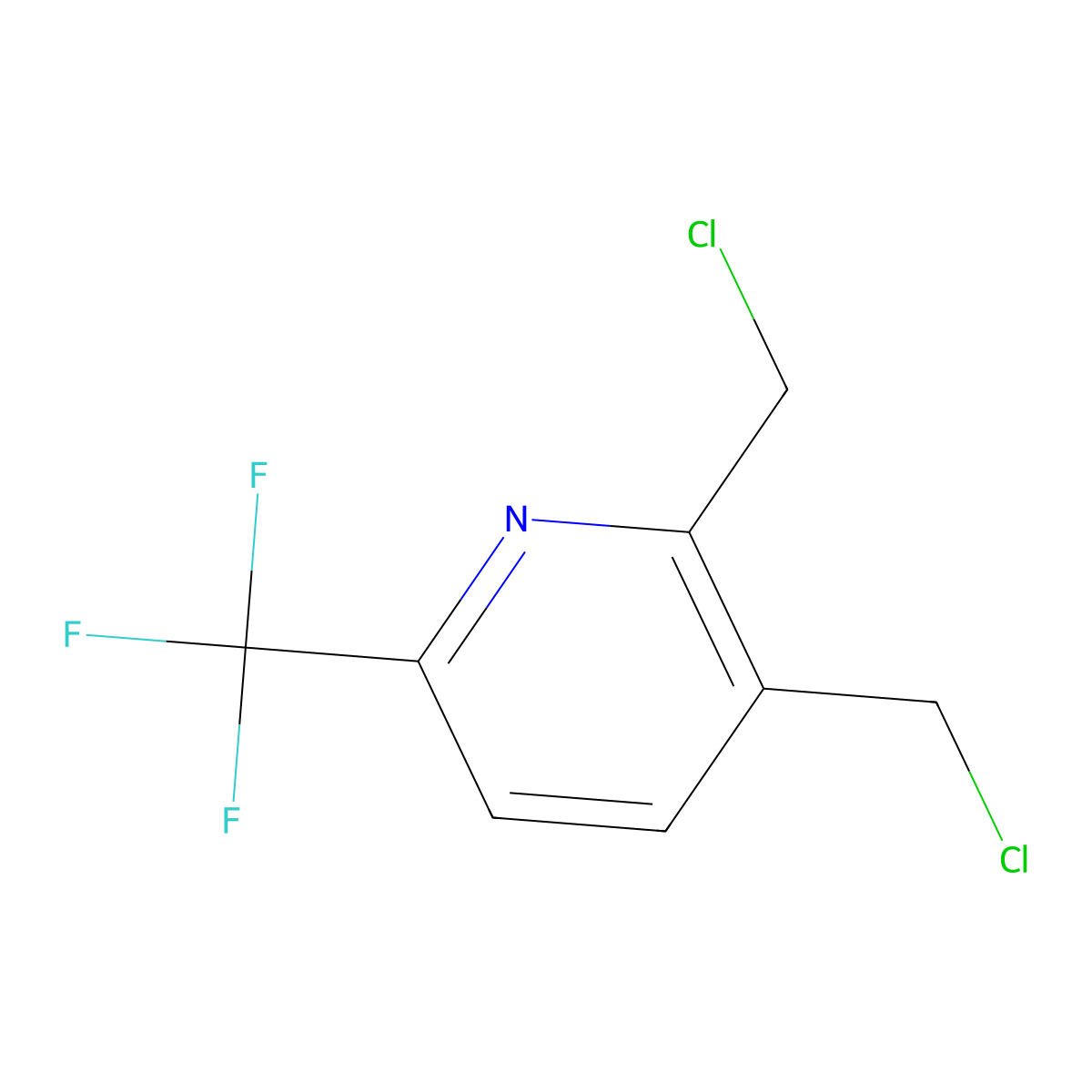 2,3-Bis(chloromethyl)-6-(trifluoromethyl)pyridine molecular structure, CAS 1356110-02-5