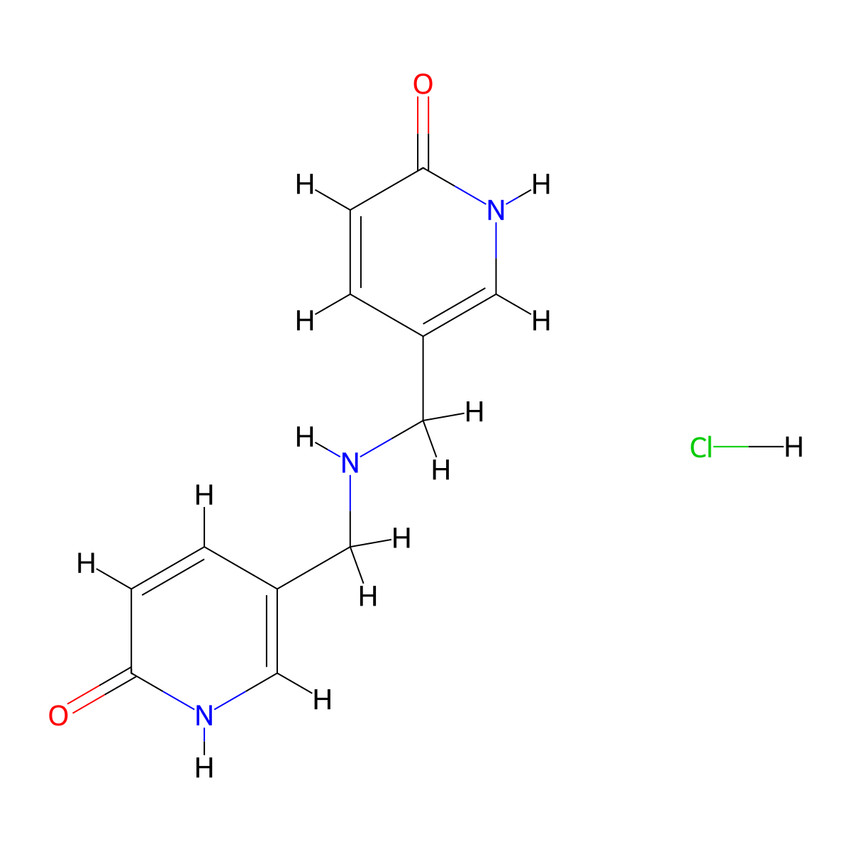 5,5'-(Azanediylbis(methylene))bis(pyridin-2-ol) hydrochloride molecular structure, CAS 1356110-11-6