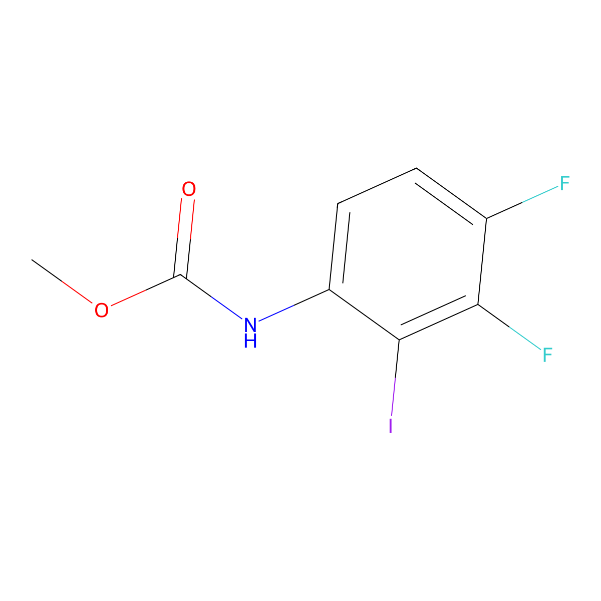 Methyl (3,4-difluoro-2-iodophenyl)carbamate molecular structure, CAS 1356110-17-2