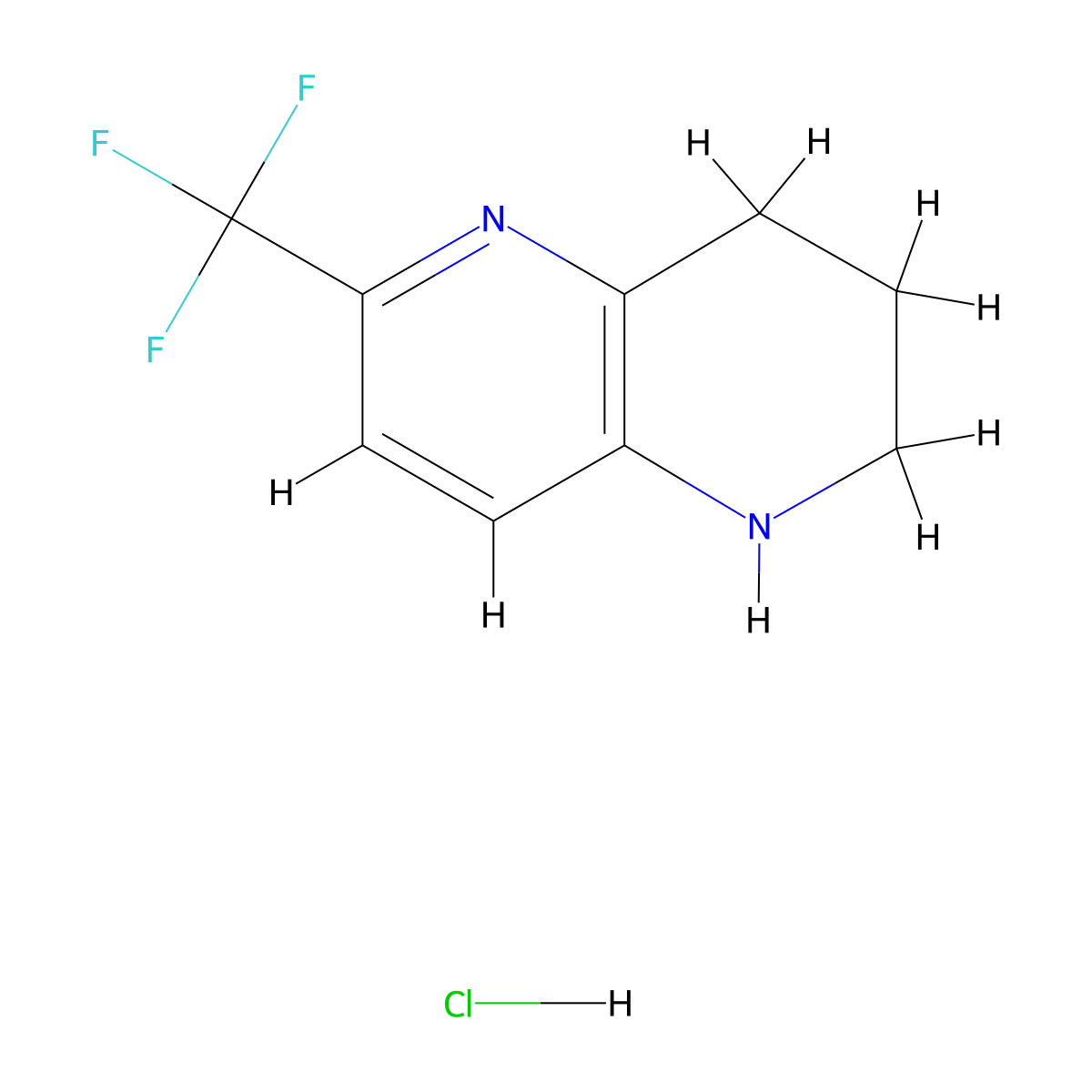 6-(Trifluoromethyl)-1,2,3,4-tetrahydro-1,5-naphthyridine hydrochloride molecular structure, CAS 1356110-30-9