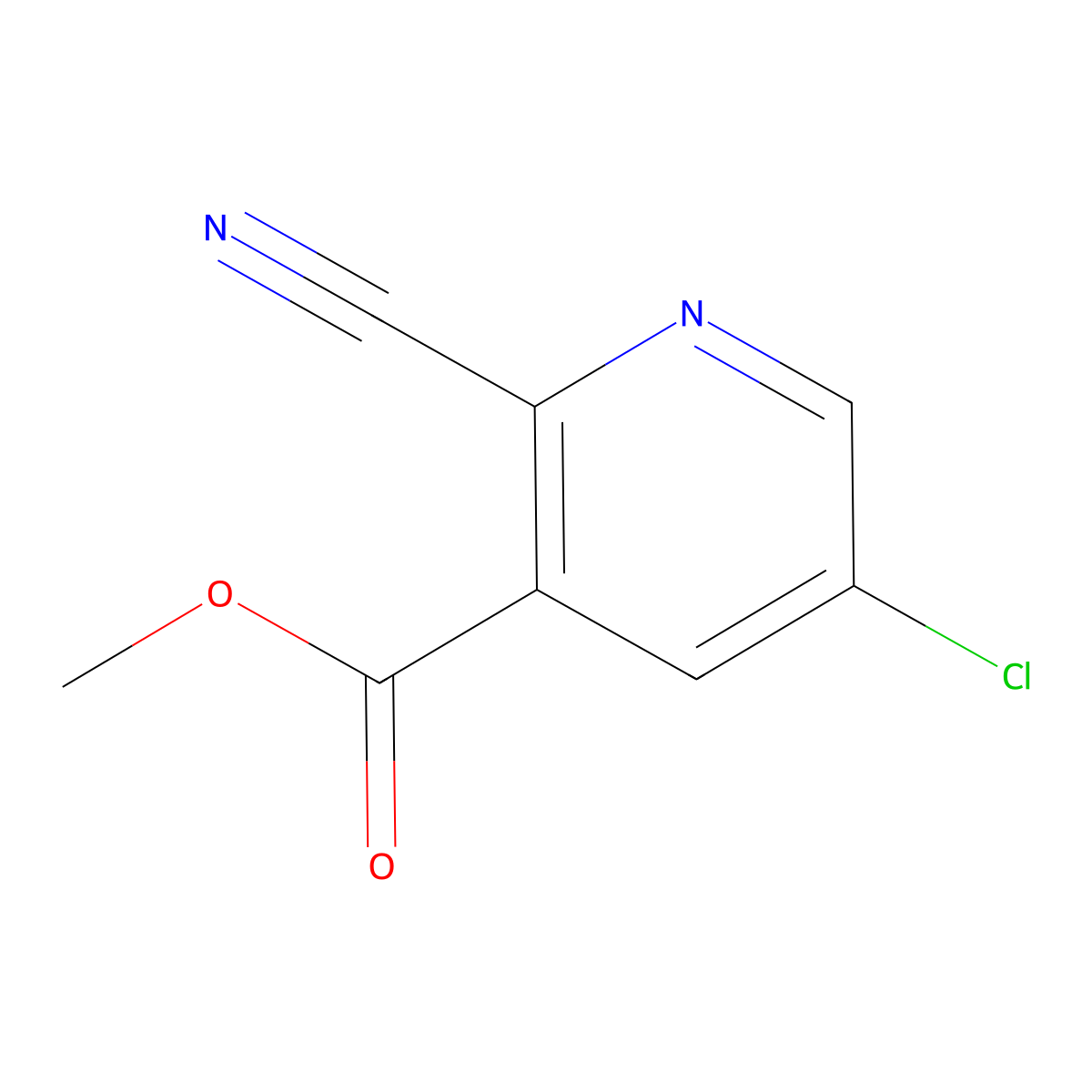 Methyl 5-chloro-2-cyanonicotinate molecular structure, CAS 1356110-33-2