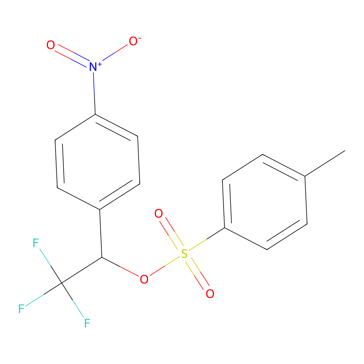 2,2,2-Trifluoro-1-(4-nitrophenyl)ethyl 4-methylbenzenesulfonate molecular structure, CAS 1356110-41-2