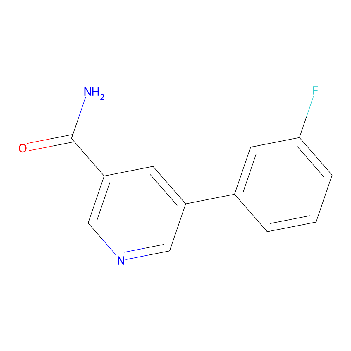 5-(3-Fluorophenyl)nicotinamide molecular structure, CAS 1356110-53-6