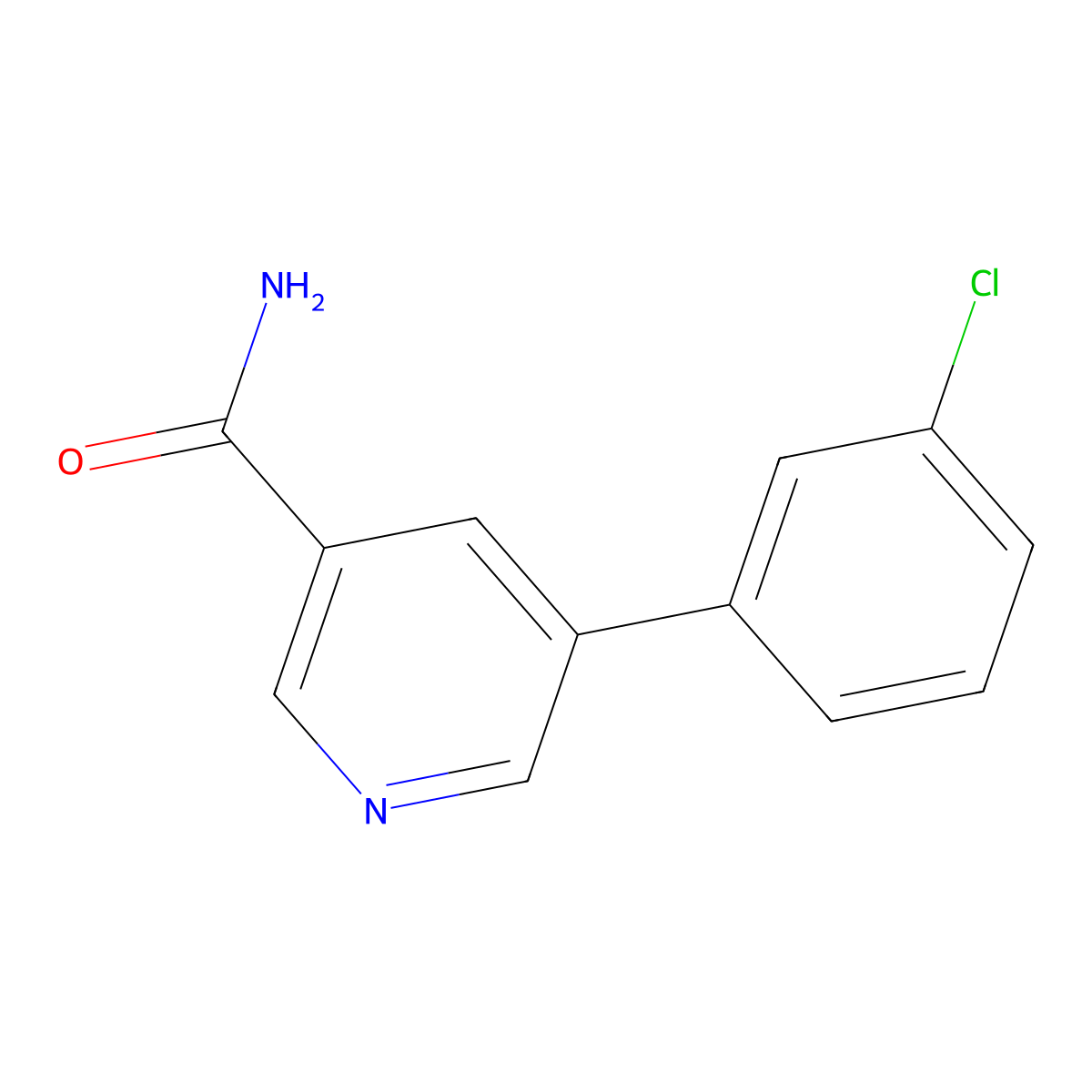 5-(3-Chlorophenyl)nicotinamide molecular structure, CAS 1356110-60-5