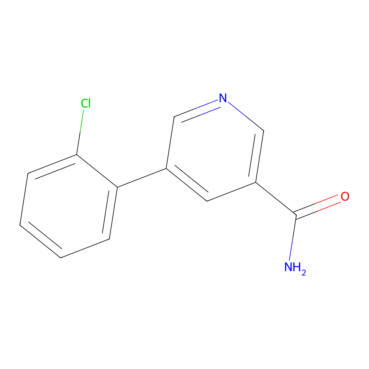 5-(2-Chlorophenyl)nicotinamide molecular structure, CAS 1356110-63-8