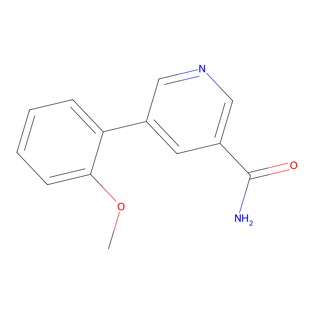 5-(2-Methoxyphenyl)nicotinamide molecular structure, CAS 1356110-76-3