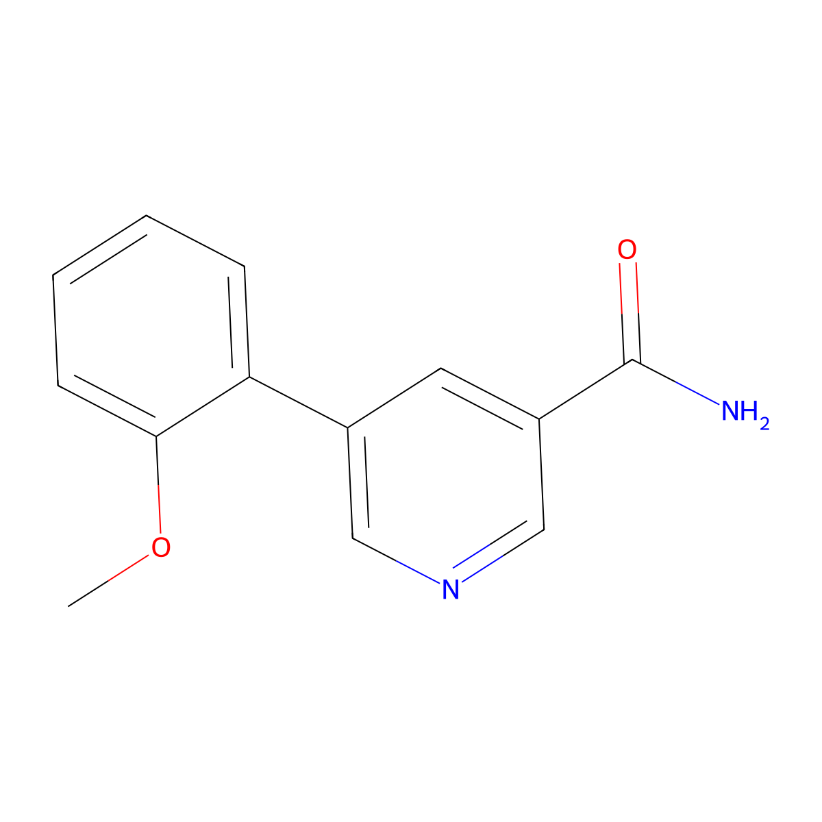 5-(2-Methoxyphenyl)nicotinamide molecular structure, CAS 1356110-76-3
