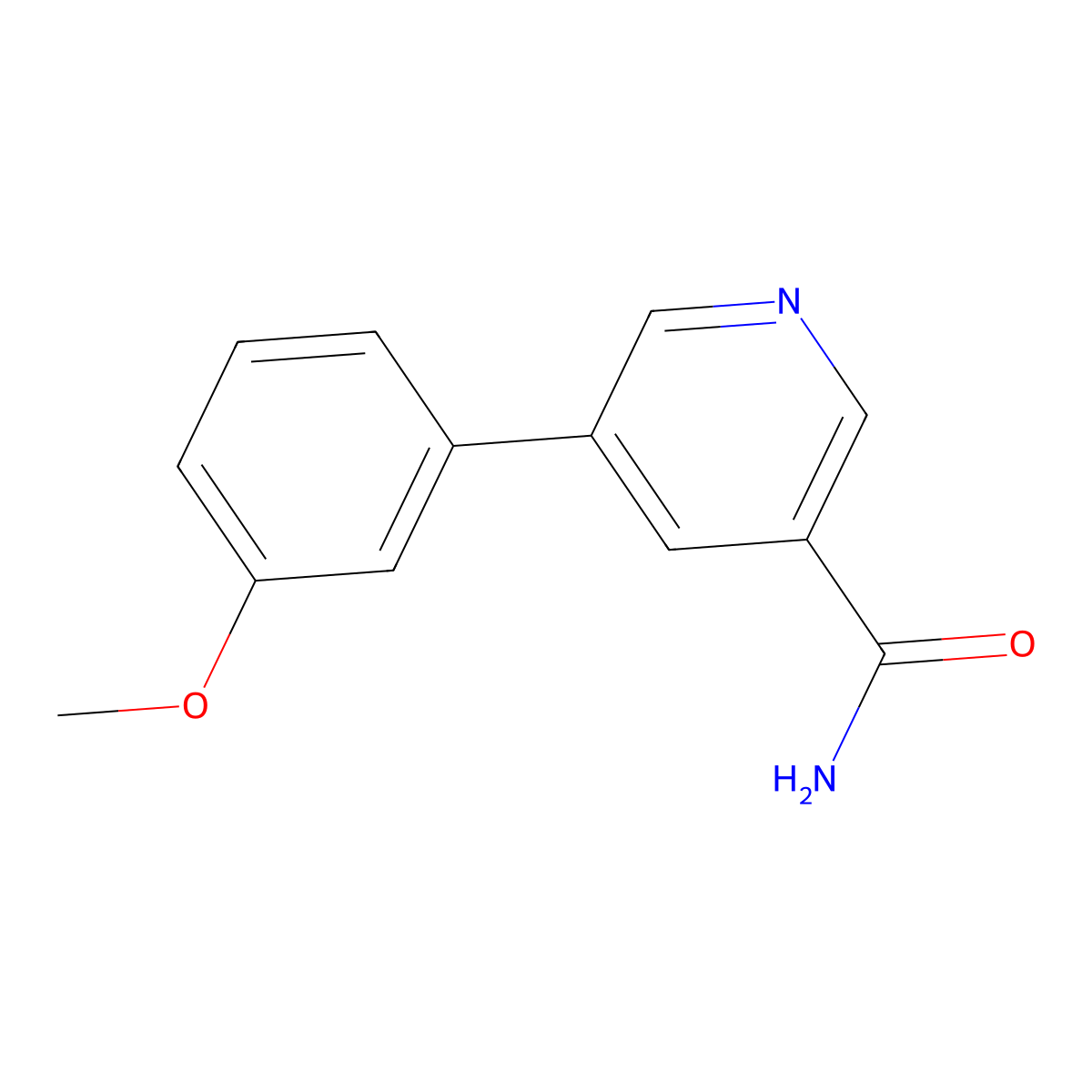5-(3-Methoxyphenyl)nicotinamide molecular structure, CAS 1356110-84-3