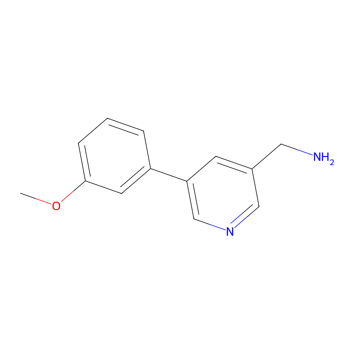 (5-(3-Methoxyphenyl)pyridin-3-yl)methanamine molecular structure, CAS 1356110-88-7