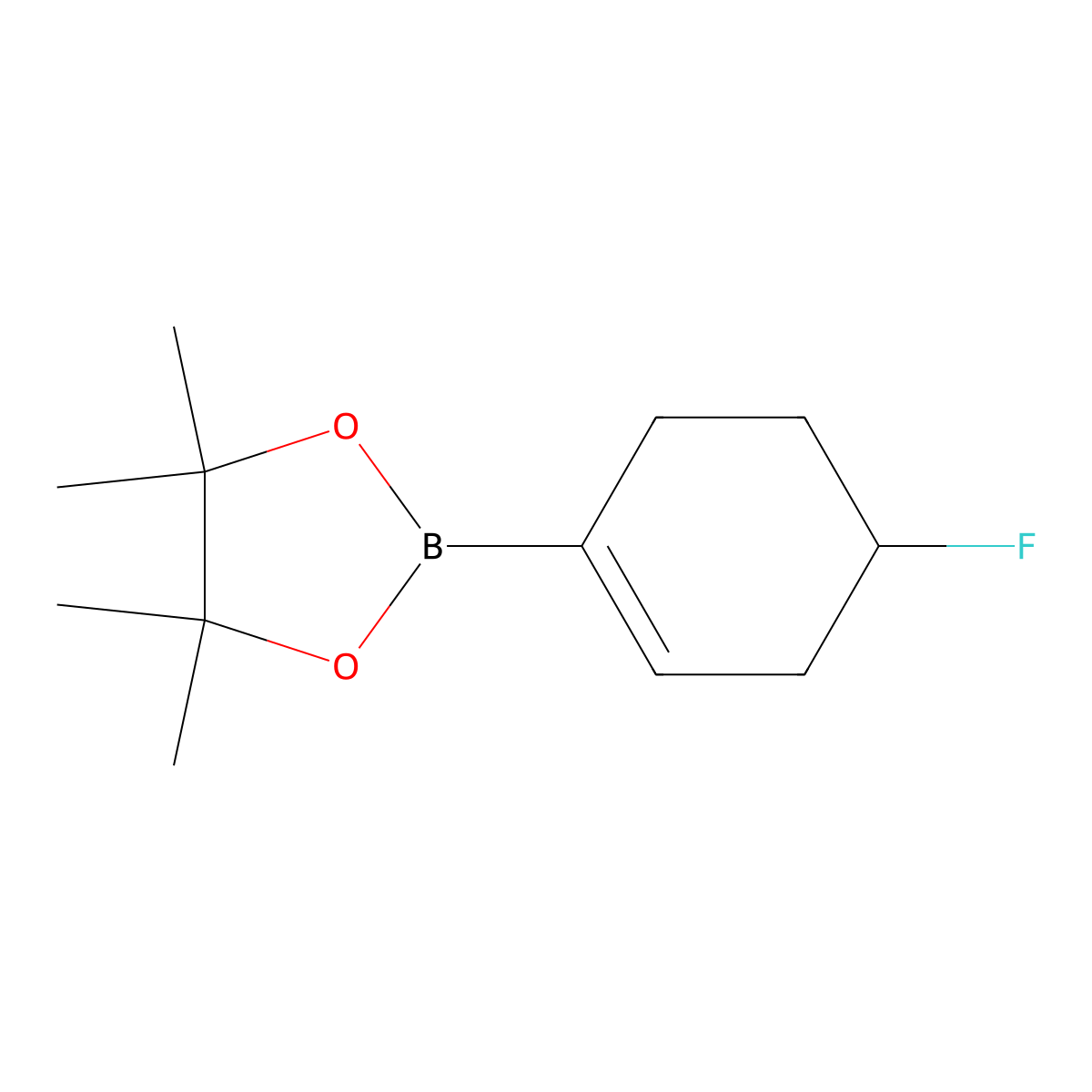 2-(4-Fluorocyclohex-1-en-1-yl)-4,4,5,5-tetramethyl-1,3,2-dioxaborolane molecular structure, CAS 1356111-12-0