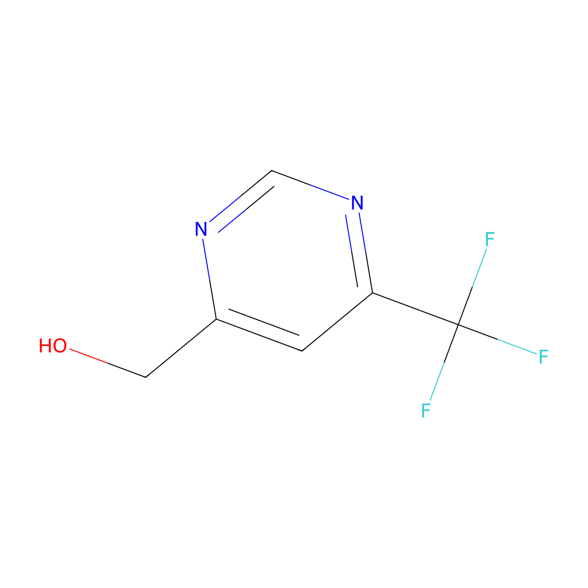 (6-(Trifluoromethyl)pyrimidin-4-yl)methanol molecular structure, CAS 1356111-18-6