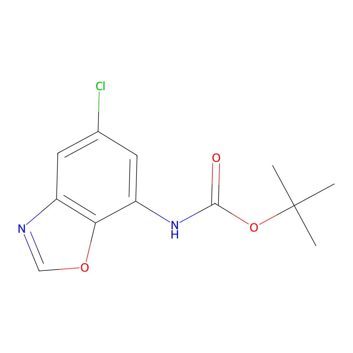 tert-Butyl (5-chlorobenzo[d]oxazol-7-yl)carbamate molecular structure, CAS 1356111-25-5