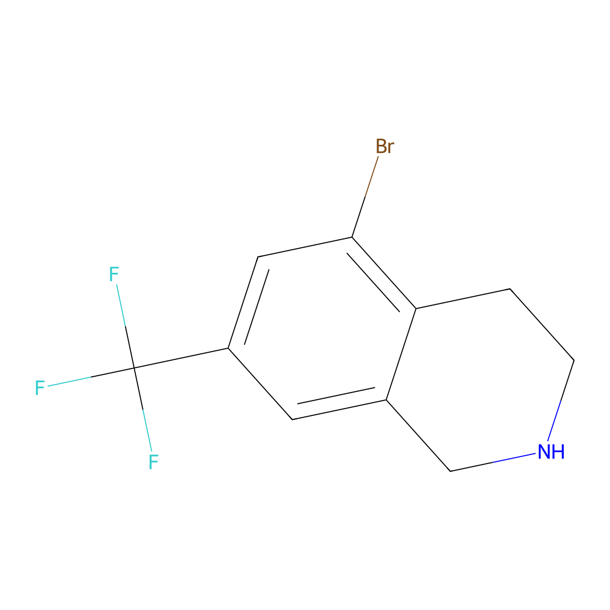 5-Bromo-7-(trifluoromethyl)-1,2,3,4-tetrahydroisoquinoline molecular structure, CAS 1356111-42-6