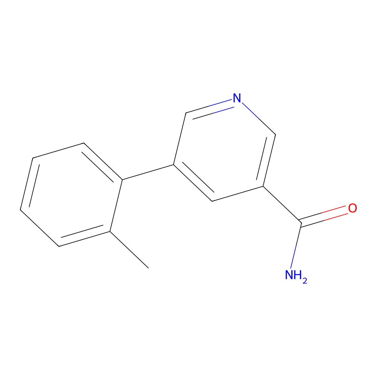 5-(o-Tolyl)nicotinamide molecular structure, CAS 1356111-59-5