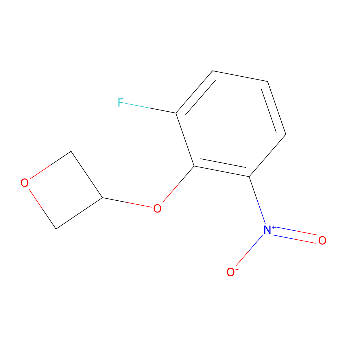 3-(2-Fluoro-6-nitrophenoxy)oxetane molecular structure, CAS 1356113-82-0
