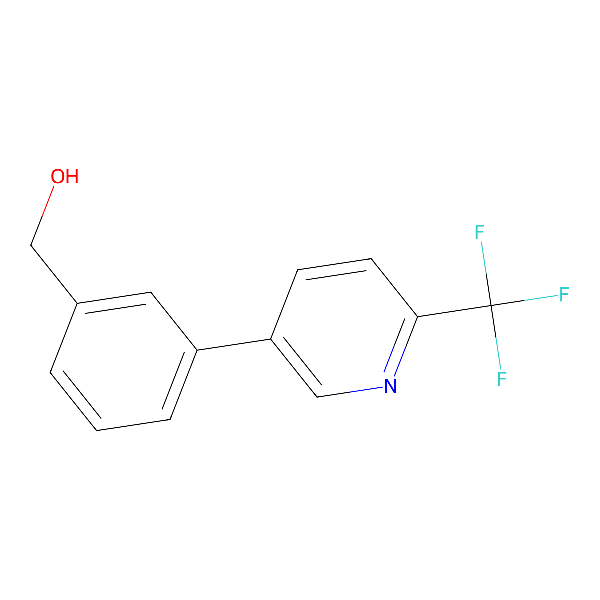 (3-(6-(Trifluoromethyl)pyridin-3-yl)phenyl)methanol molecular structure, CAS 1356114-05-0