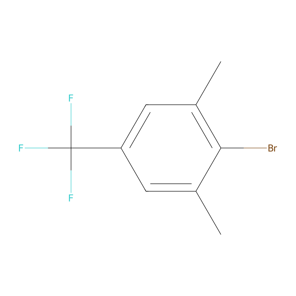 2-Bromo-1,3-dimethyl-5-(trifluoromethyl)benzene molecular structure, CAS 1356114-12-9