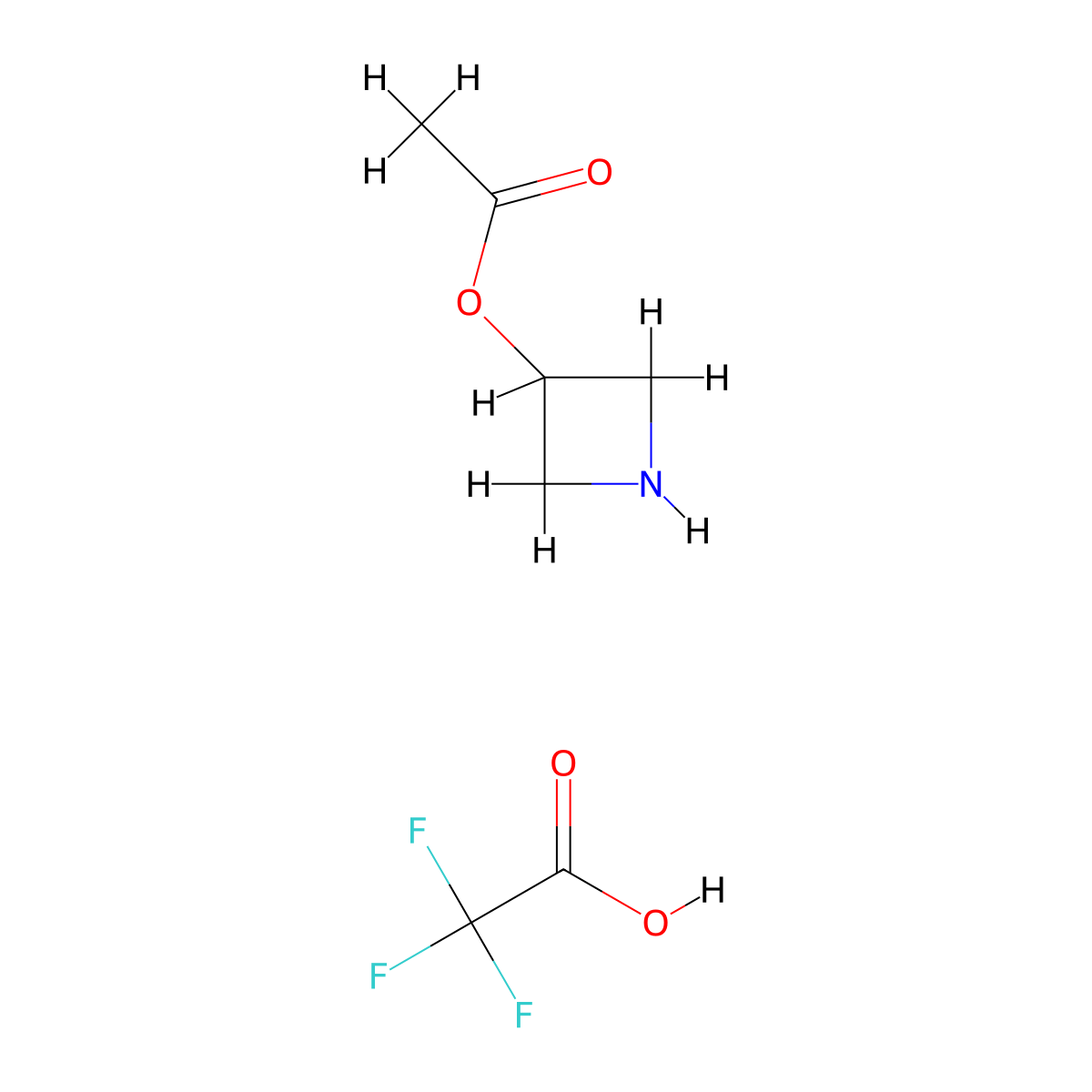 3-Azetidinol, 3-acetate, 2,2,2-trifluoroacetate (1:1) molecular structure, CAS 1356114-40-3