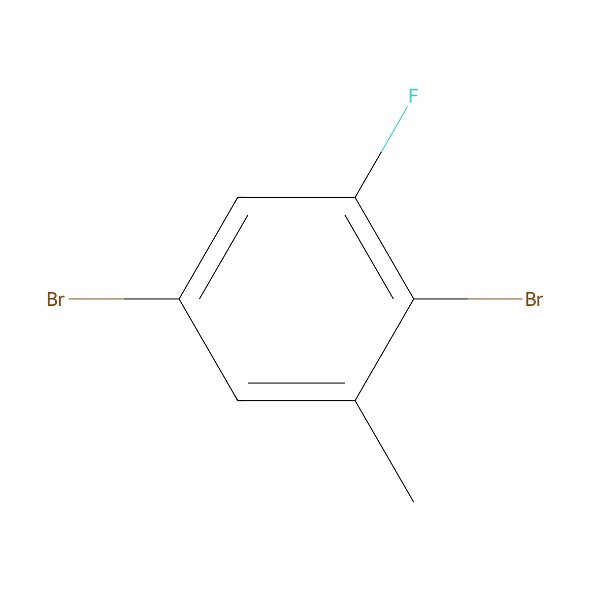2,5-Dibromo-1-fluoro-3-methylbenzene molecular structure, CAS 1356114-51-6