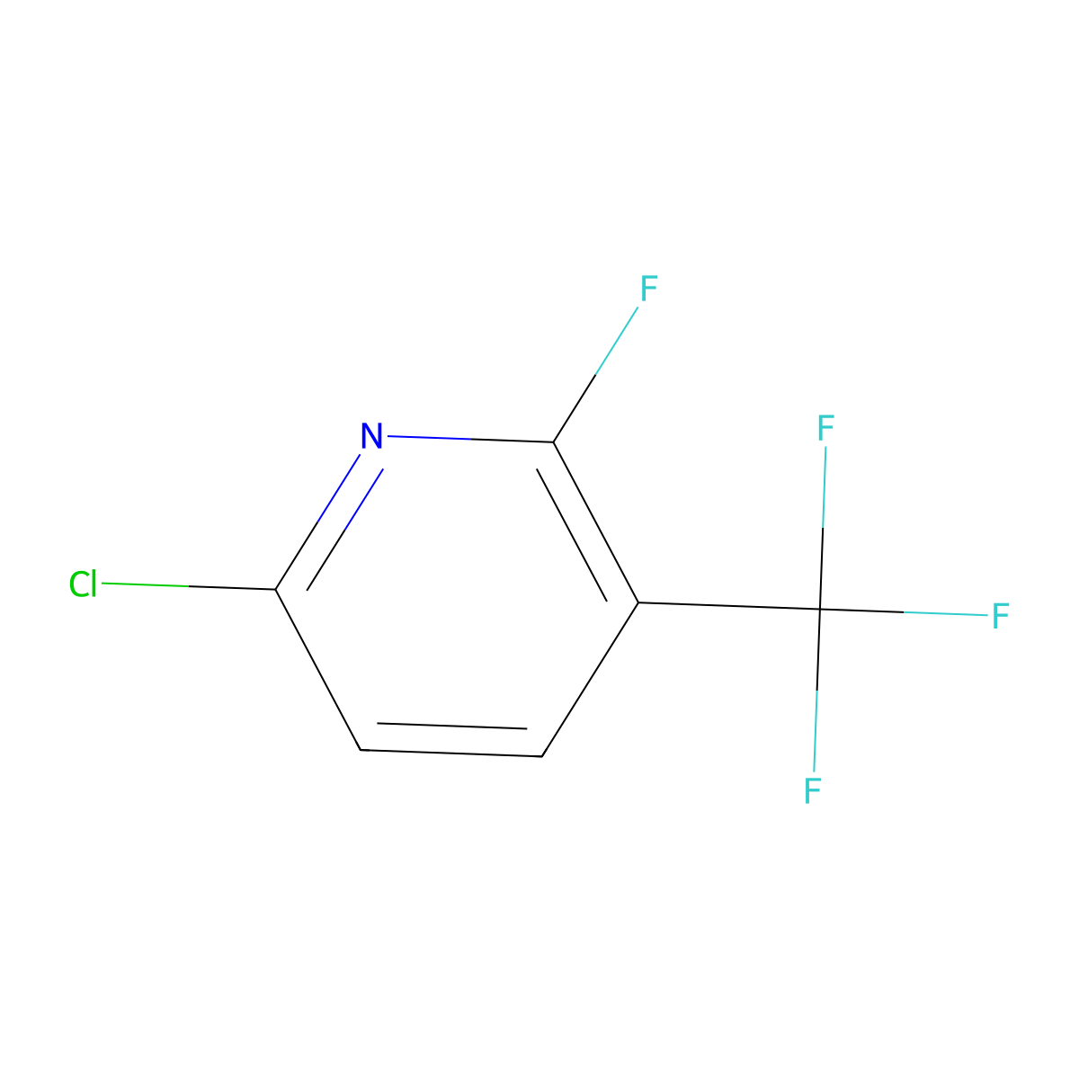 6-Chloro-2-fluoro-3-trifluoromethylpyridine molecular structure, CAS 1356114-56-1