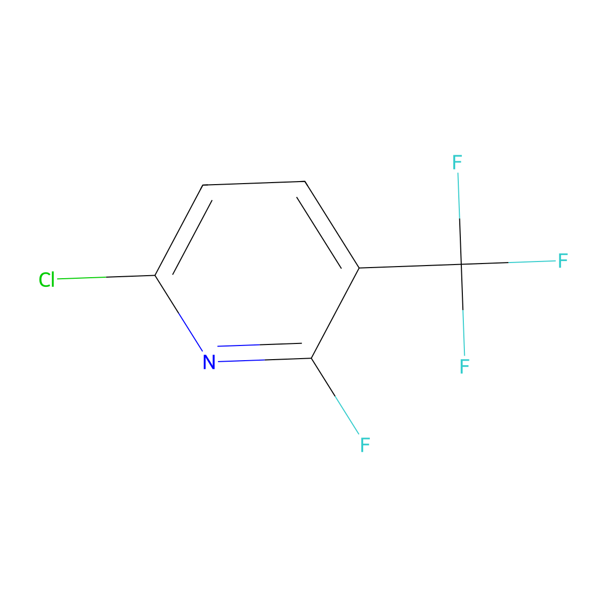 6-Chloro-2-fluoro-3-trifluoromethylpyridine molecular structure, CAS 1356114-56-1