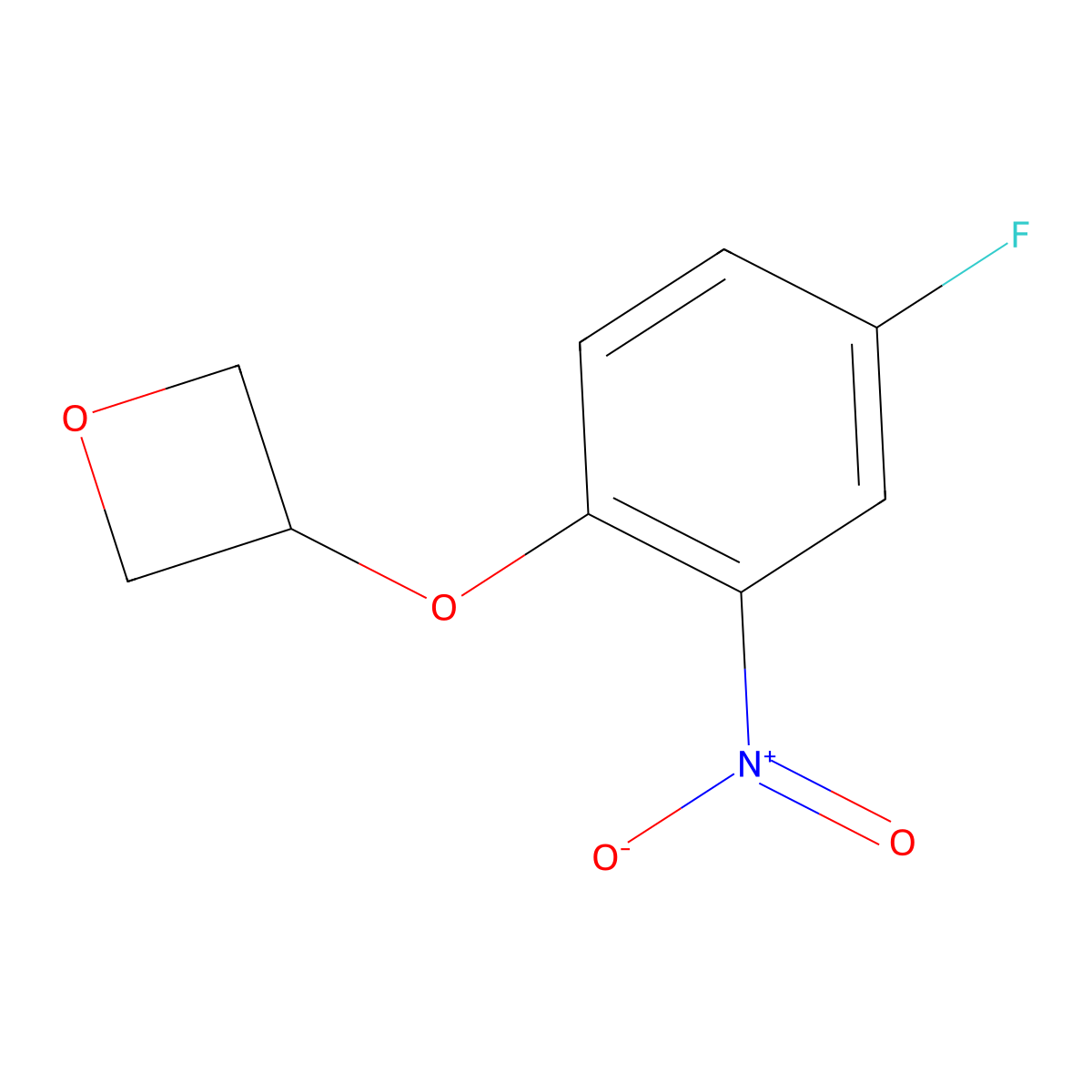 3-(4-Fluoro-2-nitrophenoxy)oxetane molecular structure, CAS 1356114-59-4