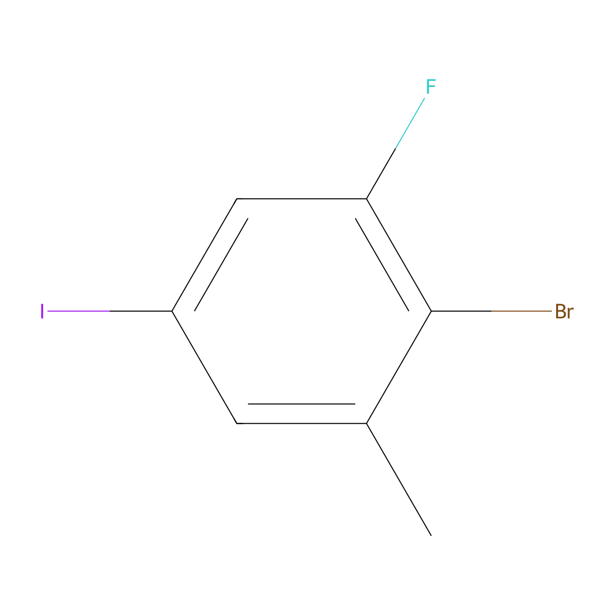 2-Bromo-1-fluoro-5-iodo-3-methylbenzene molecular structure, CAS 1356114-63-0