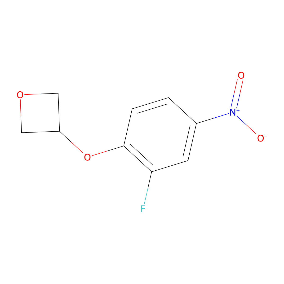 3-(2-Fluoro-4-nitrophenoxy)oxetane molecular structure, CAS 1356114-72-1