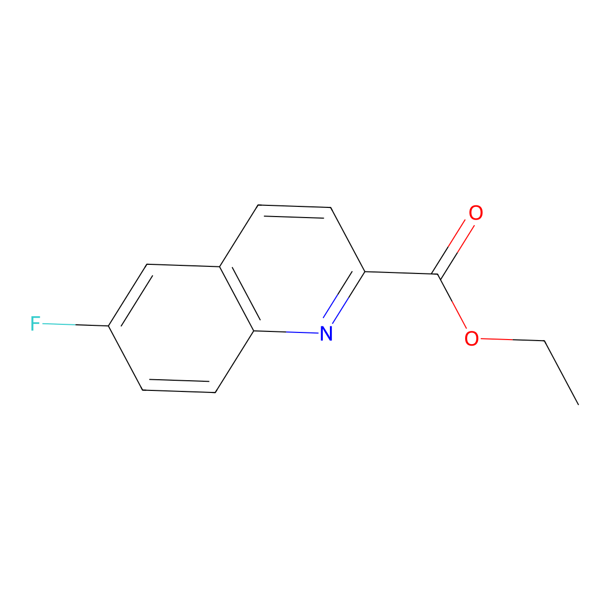 Ethyl 6-fluoroquinoline-2-carboxylate molecular structure, CAS 1356126-69-6