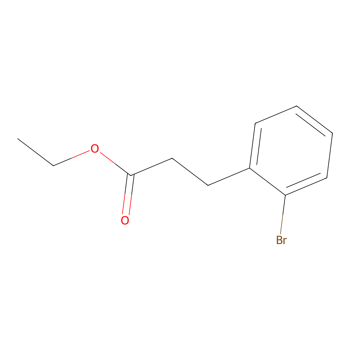 Ethyl 3-(2-bromophenyl)propanoate molecular structure, CAS 135613-33-1