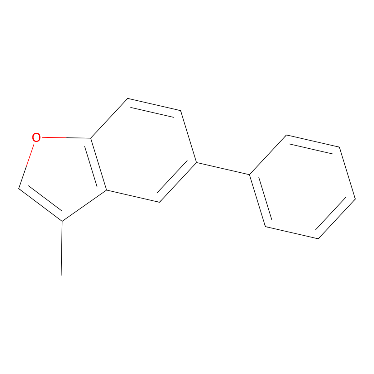 3-Methyl-5-phenyl-1-benzofuran molecular structure, CAS 135614-84-5