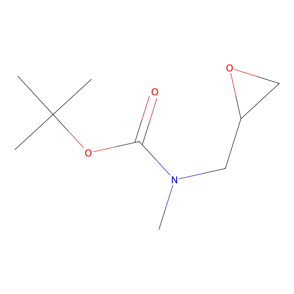 tert-butyl N-methyl-N-(oxiran-2-ylmethyl)carbamate molecular structure, CAS 135614-99-2