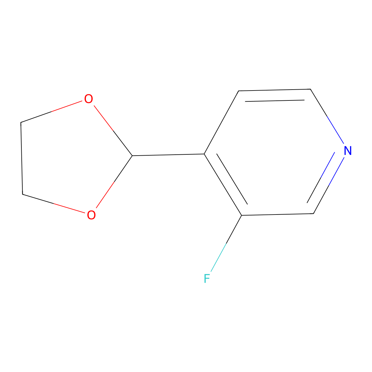 4-(1,3-Dioxolan-2-yl)-3-fluoropyridine molecular structure, CAS 1356144-42-7