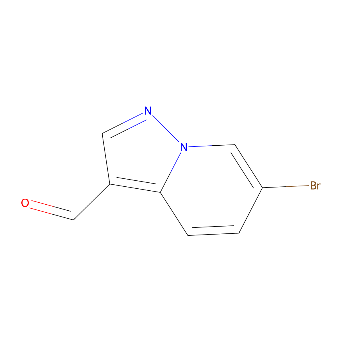 6-Bromopyrazolo(1,5-a)pyridine-3-carbaldehyde molecular structure, CAS 1356144-44-9