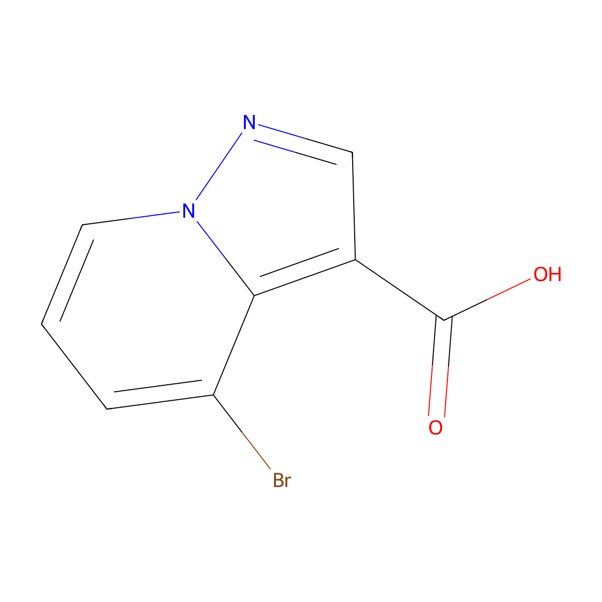 4-Bromopyrazolo[1,5-a]pyridine-3-carboxylic acid molecular structure, CAS 1356144-48-3