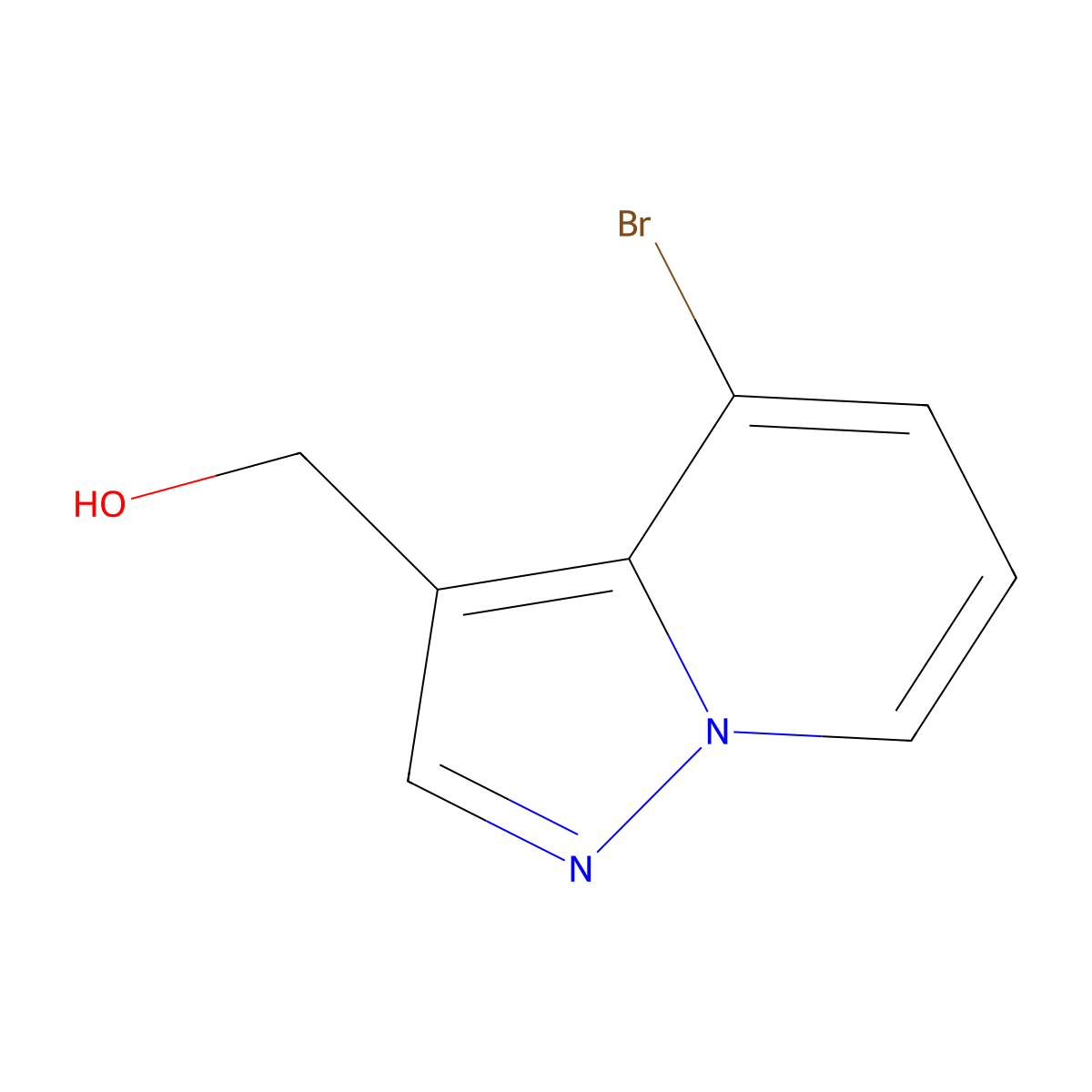(4-Bromopyrazolo[1,5-a]pyridin-3-yl)methanol molecular structure, CAS 1356144-50-7