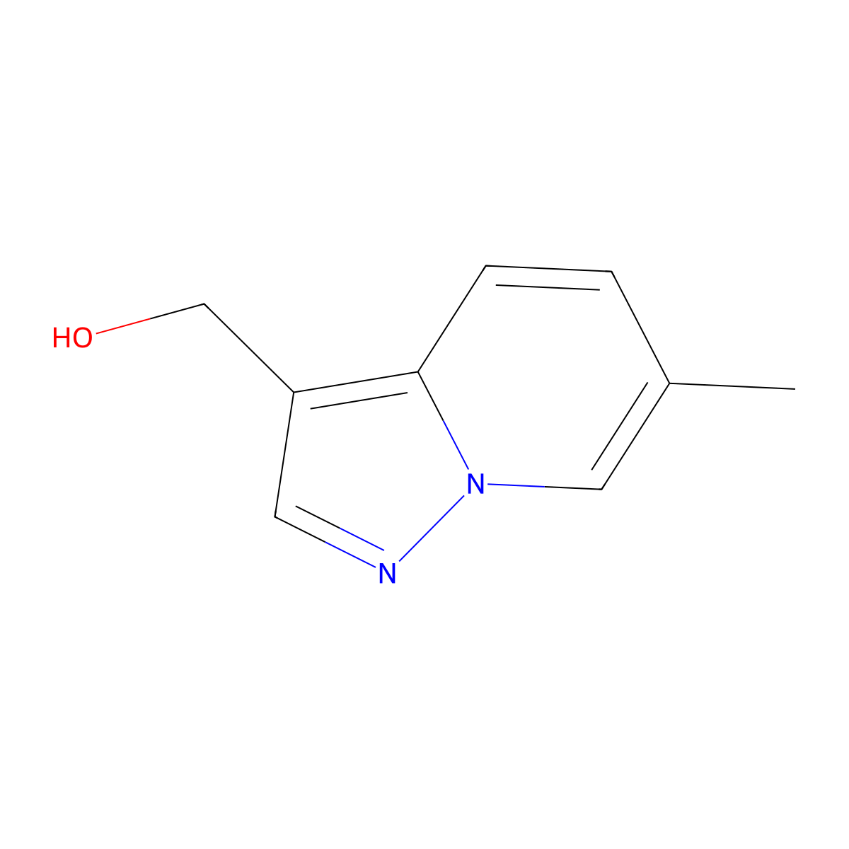 (6-Methylpyrazolo[1,5-a]pyridin-3-yl)methanol molecular structure, CAS 1356144-57-4