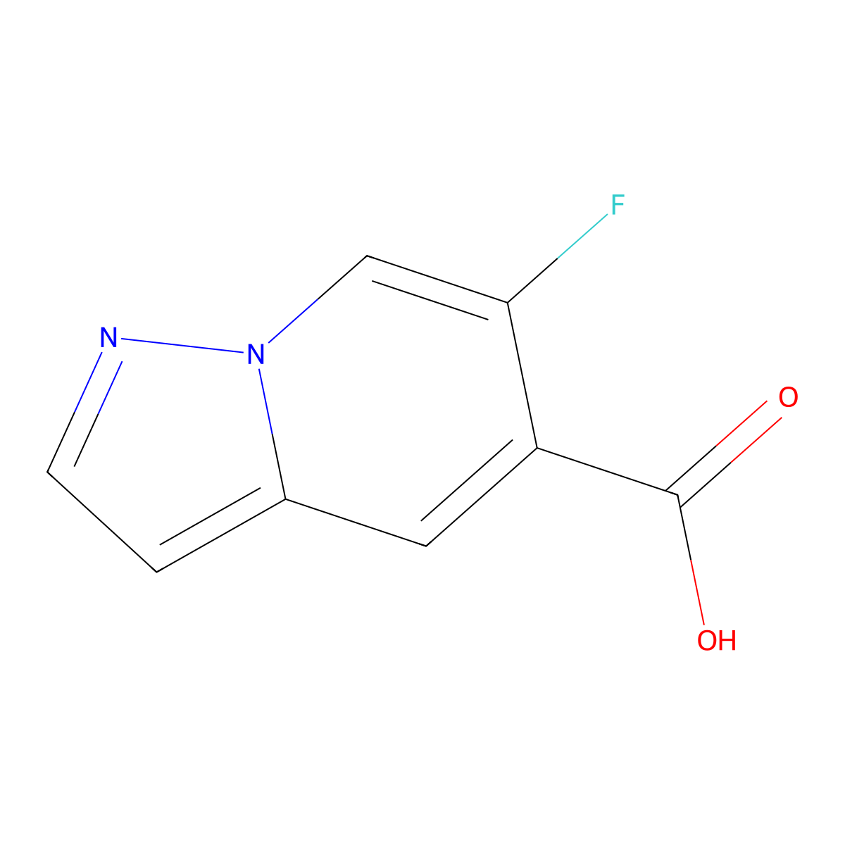 6-Fluoropyrazolo[1,5-a]pyridine-5-carboxylic acid molecular structure, CAS 1356145-02-2