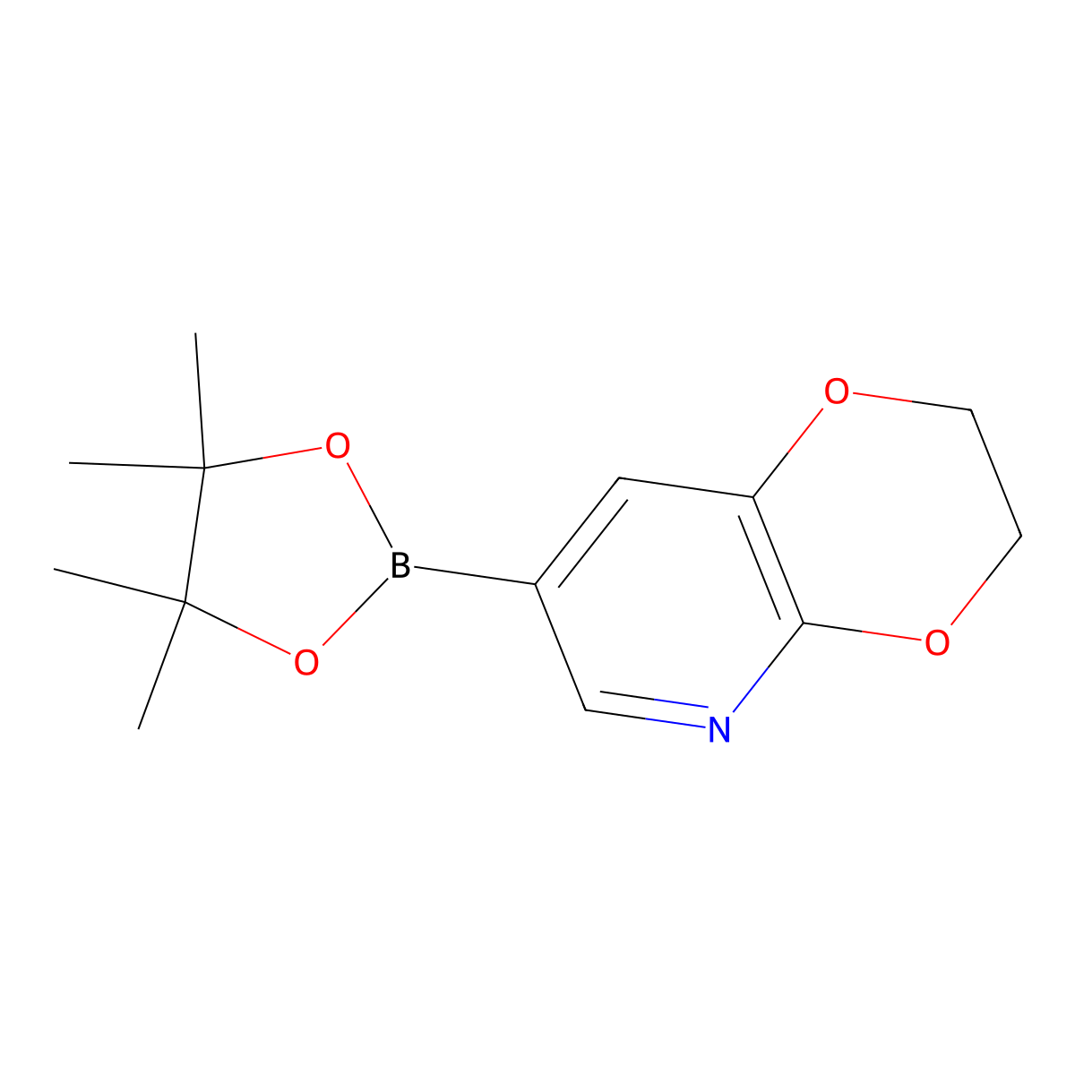 7-(4,4,5,5-Tetramethyl-1,3,2-dioxaborolan-2-yl)-2,3-dihydro-[1,4]dioxino[2,3-b]pyridine molecular structure, CAS 1356165-72-4