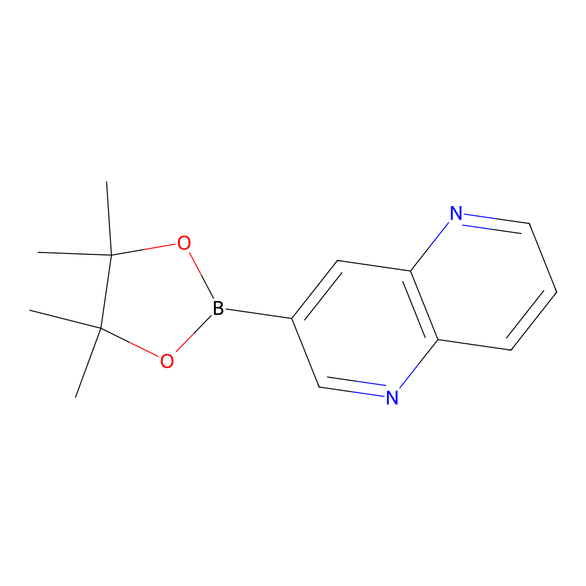 3-(4,4,5,5-Tetramethyl-1,3,2-dioxaborolan-2-yl)-1,5-naphthyridine molecular structure, CAS 1356165-79-1