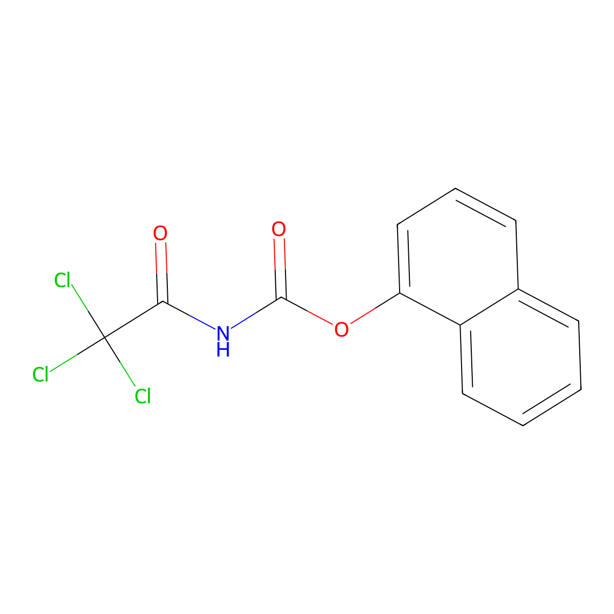 Naphthalen-1-yl (2,2,2-trichloroacetyl)carbamate molecular structure, CAS 13562-03-3