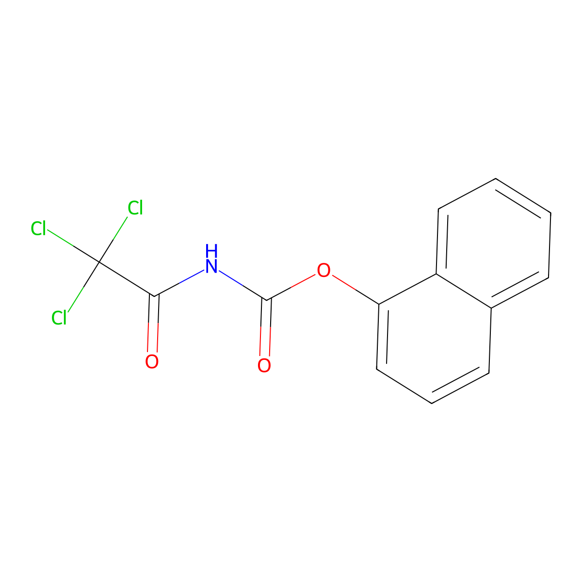 Naphthalen-1-yl (2,2,2-trichloroacetyl)carbamate molecular structure, CAS 13562-03-3