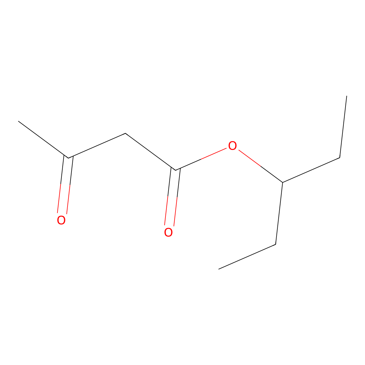 3-Pentyl Acetoacetate molecular structure, CAS 13562-81-7