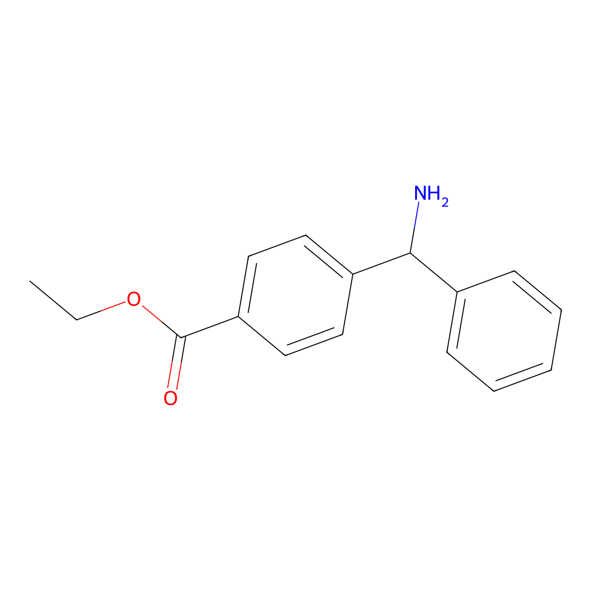 Ethyl 4-[amino(phenyl)methyl]benzoate molecular structure, CAS 135628-66-9